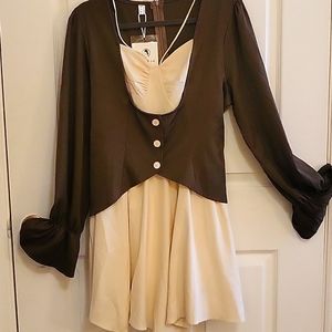 A-Line Dress with Vest